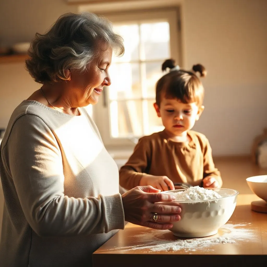 Baking day with Nana — original photograph